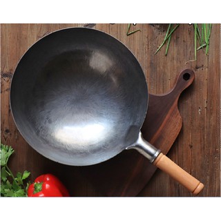 CHẢO INOX CÁN GỖ 36 CM